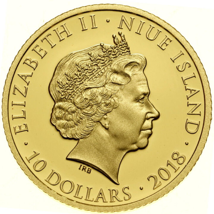 Niue: Väter der polnischen Unabhängigkeit - Józef Piłsudski 1/4 oz Gold 2018 Proof
