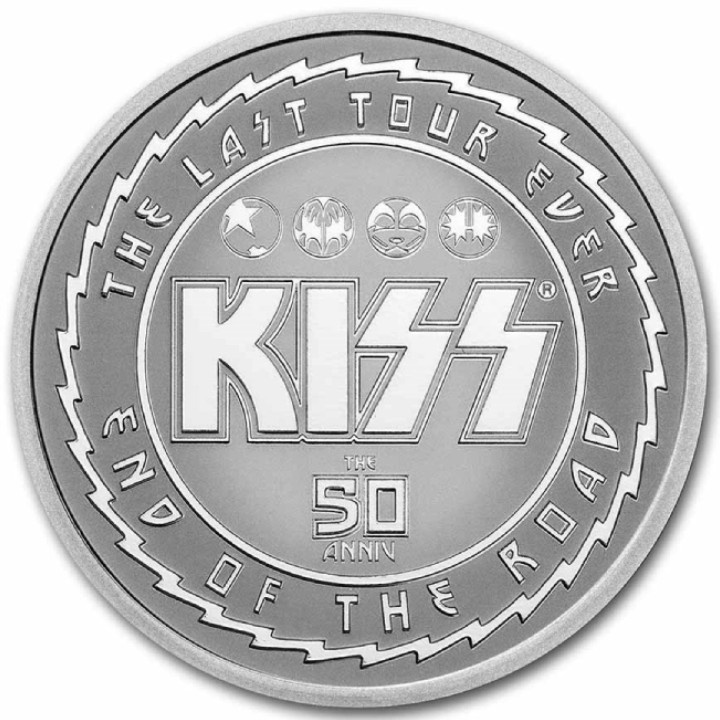 Niue: 50° anniversario dei KISS 1 oncia d'argento 2023 Slab