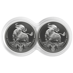 Set Monede de Argint Big Five III: Bivol 2 x 1 uncie Argint 2026 Proof Doublecap