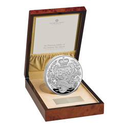 Őfelsége a királynő platina jubileuma 1000 gramm ezüst 2022 Proof