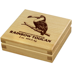 Niue ezüstérme: Representatives of the Species - Rainbow Toucan 2 uncia ezüst 2026 High Relief