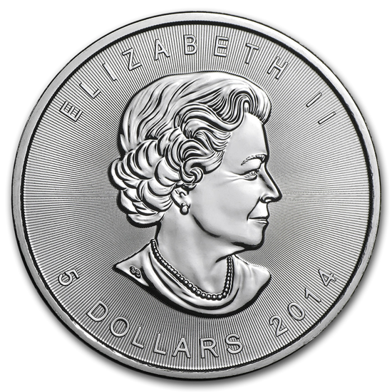 Feuille d'érable canadienne 1 once d'argent Différentes années