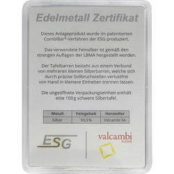 100 x 1 g Valcambi CombiBar ezüsttömb