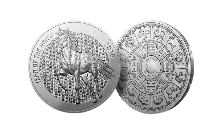 Pamp: Year of the Horse 1 onza de plata 2026 Prooflike