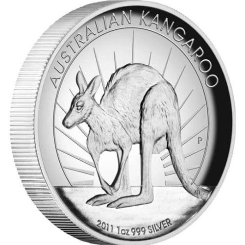 Canguro australiano 1 oncia d'argento 2011 High Relief
