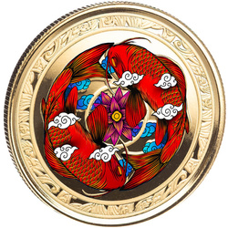 Fiji: Koi Fish coloured 1 oz Gold 2023 Proof