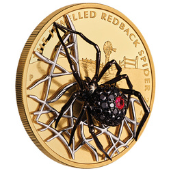 Moneda de oro The Jewelled Redback Spider 2 onzas de oro 2026 Diamond Proof