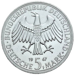 Německo, 5 marek různých ročníků