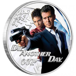 Tuvalu: Die Another Day colorato 1/2 oncia d'argento 2022 Proof