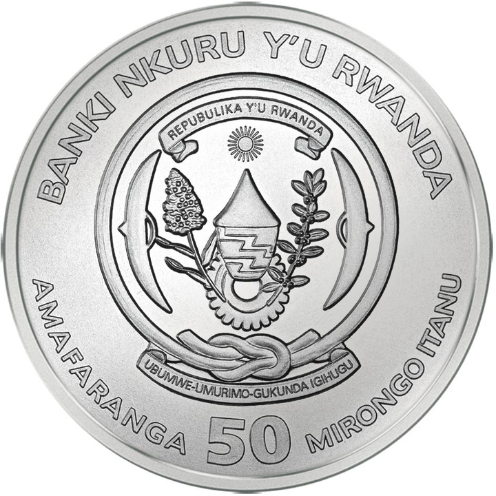 Rwanda: Sporting Ounce 1 uncja Srebra 2025 Reverse Proof