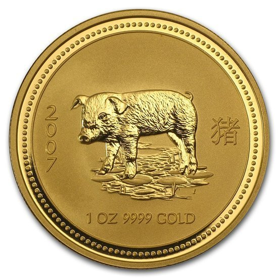 Lunar I: Rok Świni 1 uncja Złota 2007