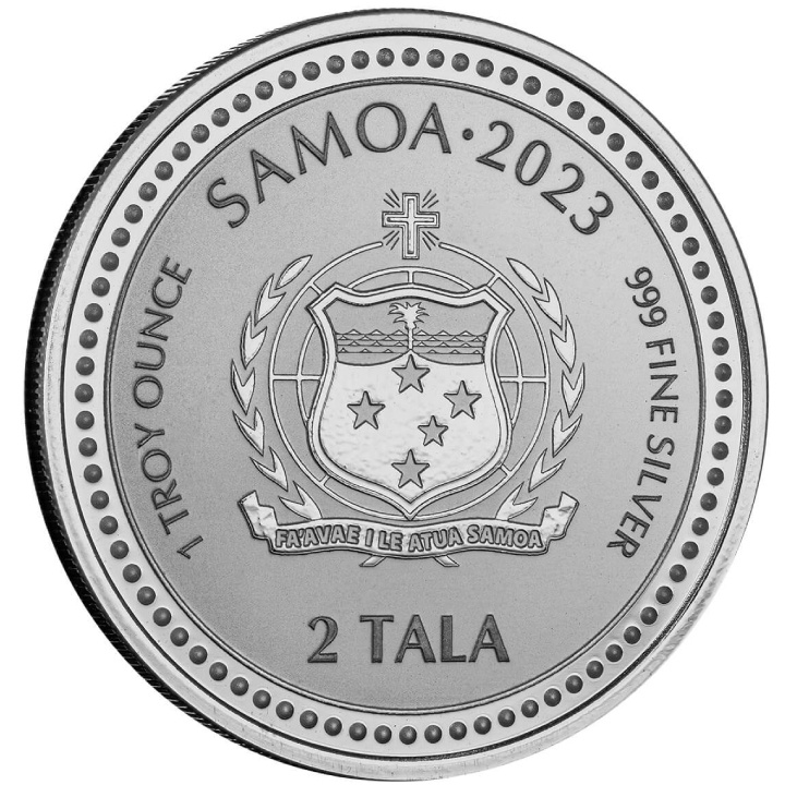 Samoa: Tengeri csikóhal 1 uncia ezüst 2023 Prooflike