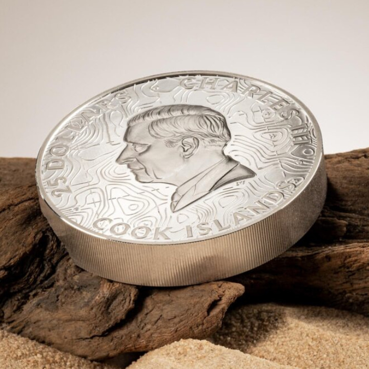 Cook Islands: Topography - Grand Canyon coloured 5 oz Silver 2023 Proof Ultra High Relief Coin