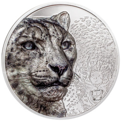 Mongolia: Snow Leopard 3 oz Silver 2024 Proof Ultra High Relief Coin