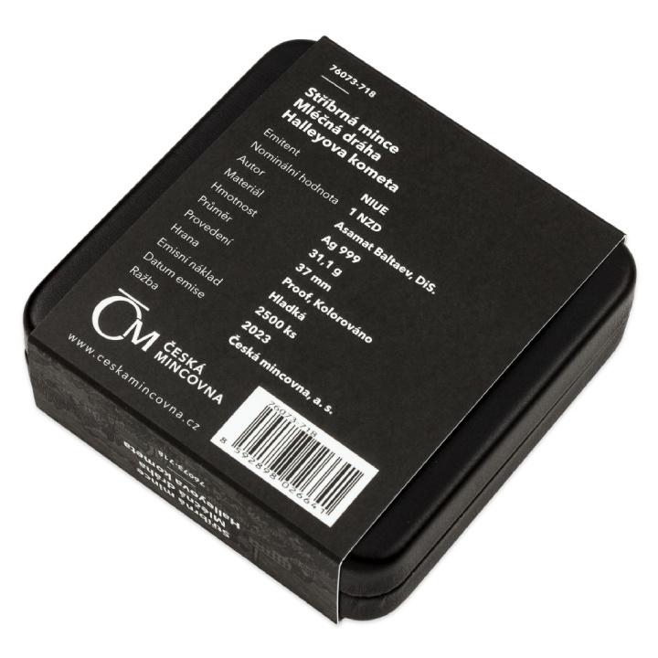 Niue: La Vía Láctea - Cometa Halley kolorowany $1 Srebro 2023 Proof