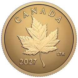 Moneta d’oro Iconic Maple Leaf 0,5 g d’oro 2027 Reverse Proof