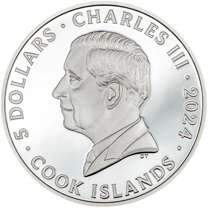 Cook Islands: Iron Maiden – Killers kolorowany 1 uncja Srebra 2024 Proof