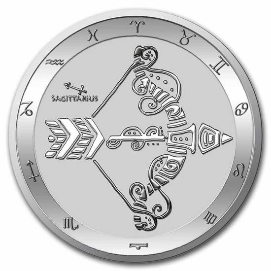 Tokelau: Zodiac Series - Strzelec 1 uncja Srebra 2022 (Milkspot)