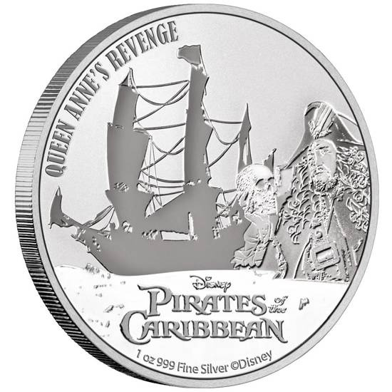 Niue: Pirates of the Caribbean - Queen Anne's Revenge 1 oz Silber 2022