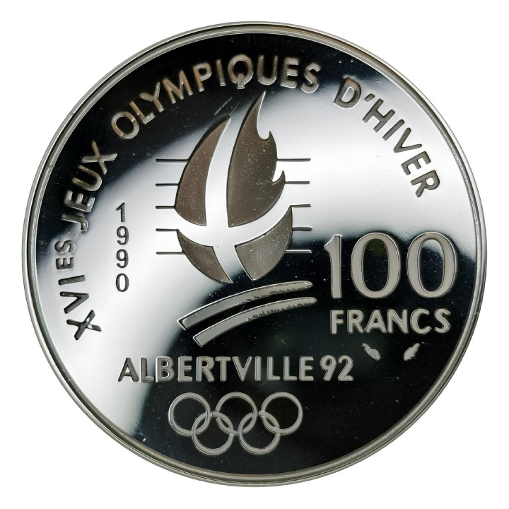 Frankreich, 100 Francs XVI Olympische Winterspiele Verschiedene Jahrgänge