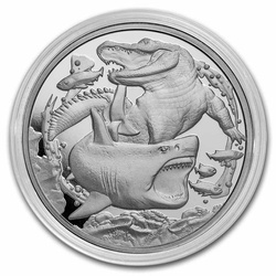 Niue: Apex Predators - Shark vs Crocodile 1 oz Silber 2022