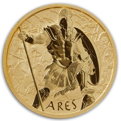 Tuvalu: Gods of Olympus - Ares 1 oz Gold 2023