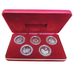 Isle of Man: Zestaw 5 monet Millennium of Tynwald Srebro 1979 Proof