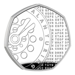 Alan Turing 2022 UK 50p Silber Proof Coin 