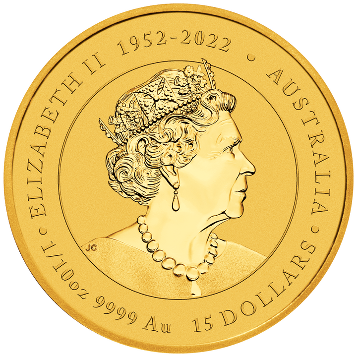 Perth Mint: Lunar III - Rok Smoka kolorowany 1/10 uncji Złota 2024
