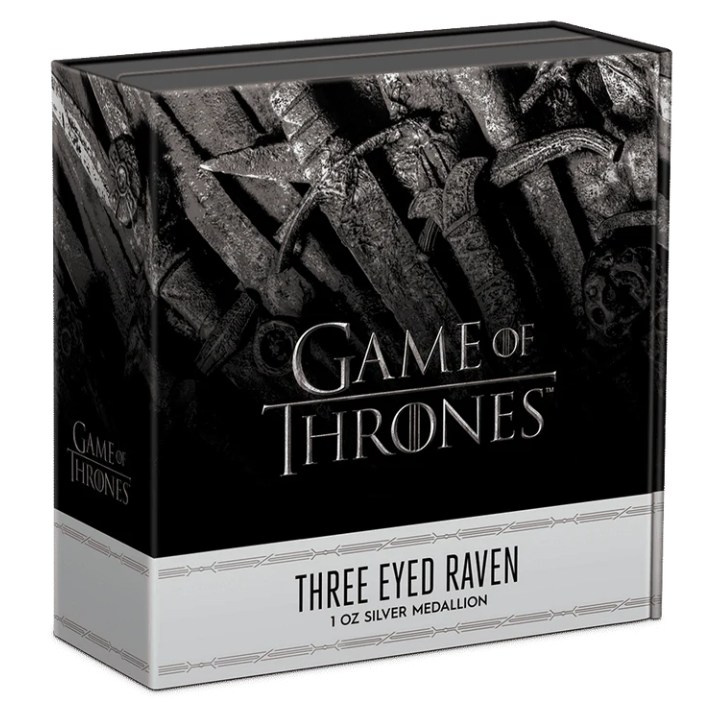 Juego de Tronos - Cuervo de Tres Ojos 1 uncja Srebra 2022 Proof