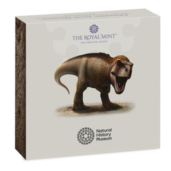 Dinoszauruszok: ikonikus példányok – Tyrannosaurus Rex színes 50 penny ezüst 2024 Proof