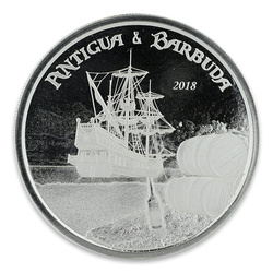 Antigua y Barbuda: Rum Runner 1 oz Plata 2018
