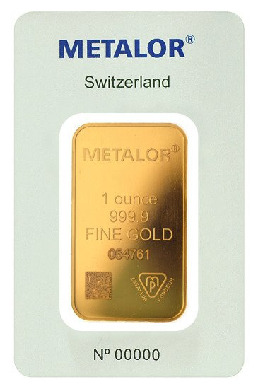 1 oz Gold Bar Metalor