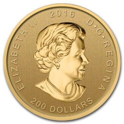 Złota Moneta Zew natury: Ryczący Niedźwiedź Grizzli 1 uncja Złota 2016