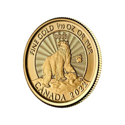 Canada: The Majestic Polar Bear 1/10 uncji Złota 2022 