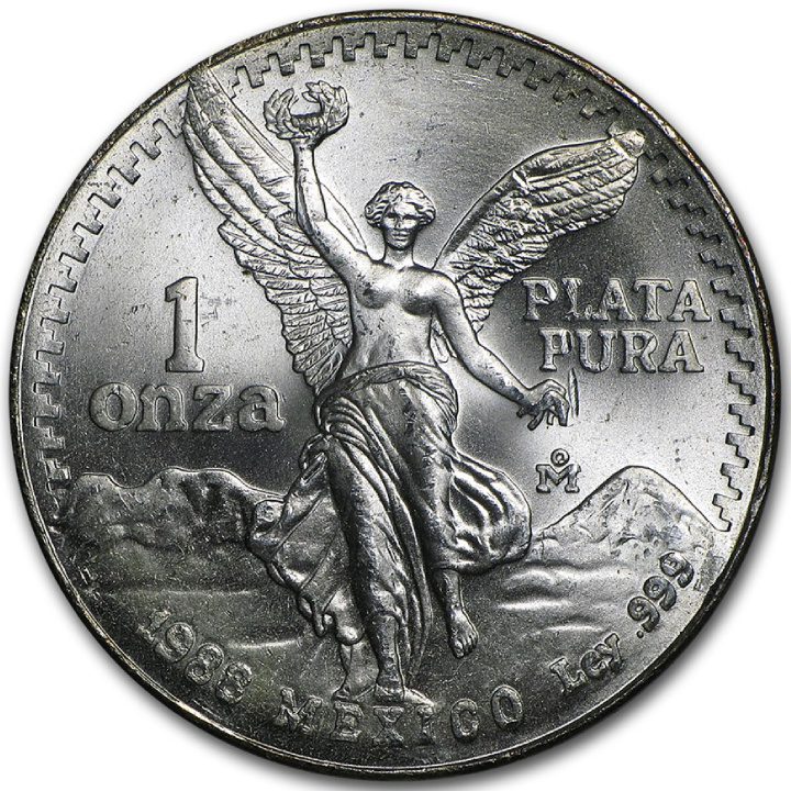 Mexican Libertad 1 uncja Srebra 1988