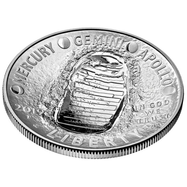 Apollo 11 50° anniversario $1 Argento 2019 Proof