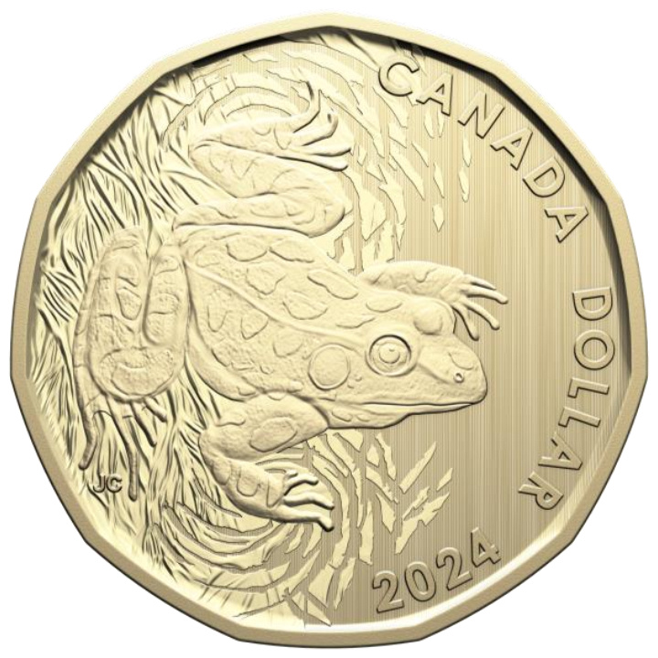 Zestaw Canada: Conservation Stories - Northern Leopard Frog 6 monet 2024 Specimem
