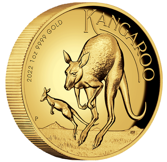 Sada Australský klokan 1 unce & 2 unce zlata 2022 Proof