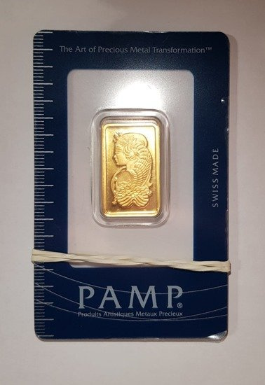 10 gram Gold Bar Pamp Fortuna Damaged CertiPack