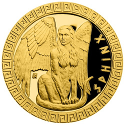 Niue: Criaturas míticas - Sphinx $5 Złoto 2022 Proof