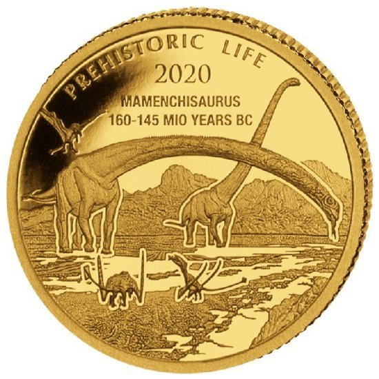 Kongó: Őskori élet – Mamenchisaurus 0,5 gramm arany 2020
