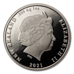 Pohutukawa coloured 1 oz Silver 2021 Proof