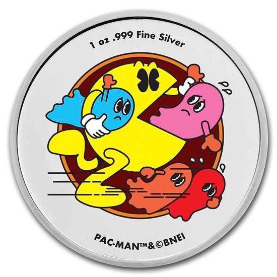 PAC-MAN Fever kolorowany 1 uncja Srebra