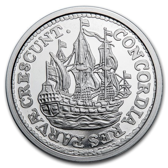 Netherlands: Ship Shilling 1 oz Silber 2021 (Restrike)