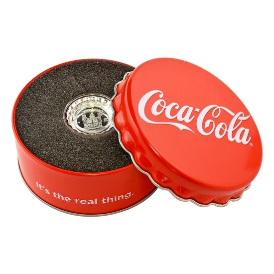 Fiji: Coca Cola Bottle Cap kolorowany 1$ Srebro 2018 Proof