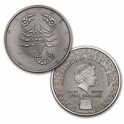 Lot de 12 pièces Tokelau : Série Zodiac 12 x 1 once d'argent 2022 Antique Coins