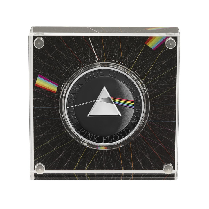 Moneda de plata Music Legends: Pink Floyd coloreada 1 onza de plata 2026 Proof