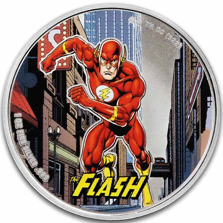 Samoa: DC Comics - The Flash coloured 1 oz Plata 2023 Slab