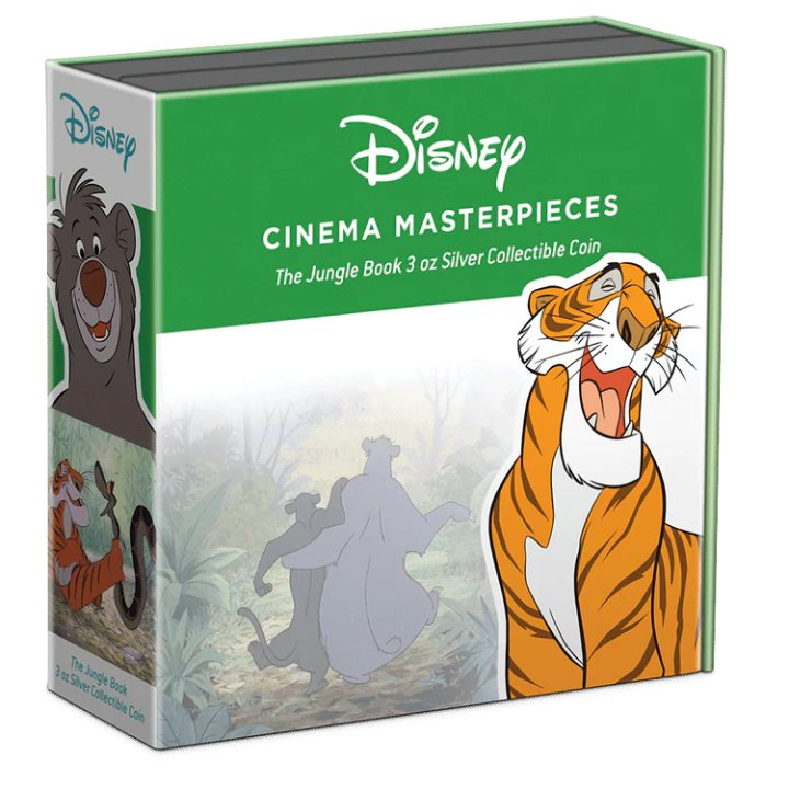 Niue : Disney Cinema Masterpieces - Le Livre de la jungle coloré 3 onces d'argent 2022 Proof